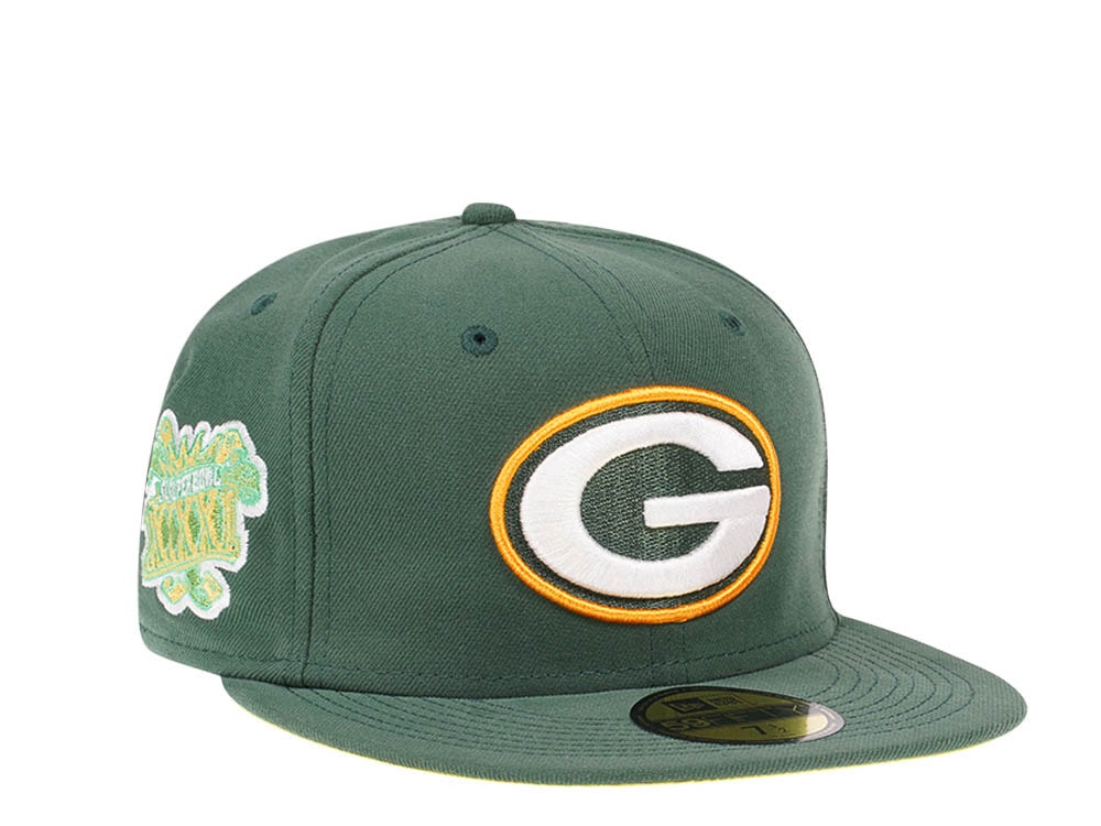New Era Green Bay Packers Citruspop Patch Super Bowl XXXI 59fifty Fitted Cap