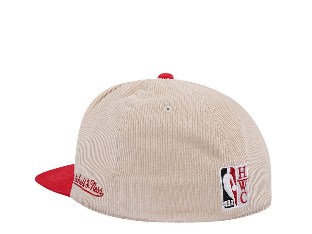 Mitchell & Ness Miami Heat All Star 1990 Two Tone Hardwood Classic Cord Edition Dynasty Fitted Cap