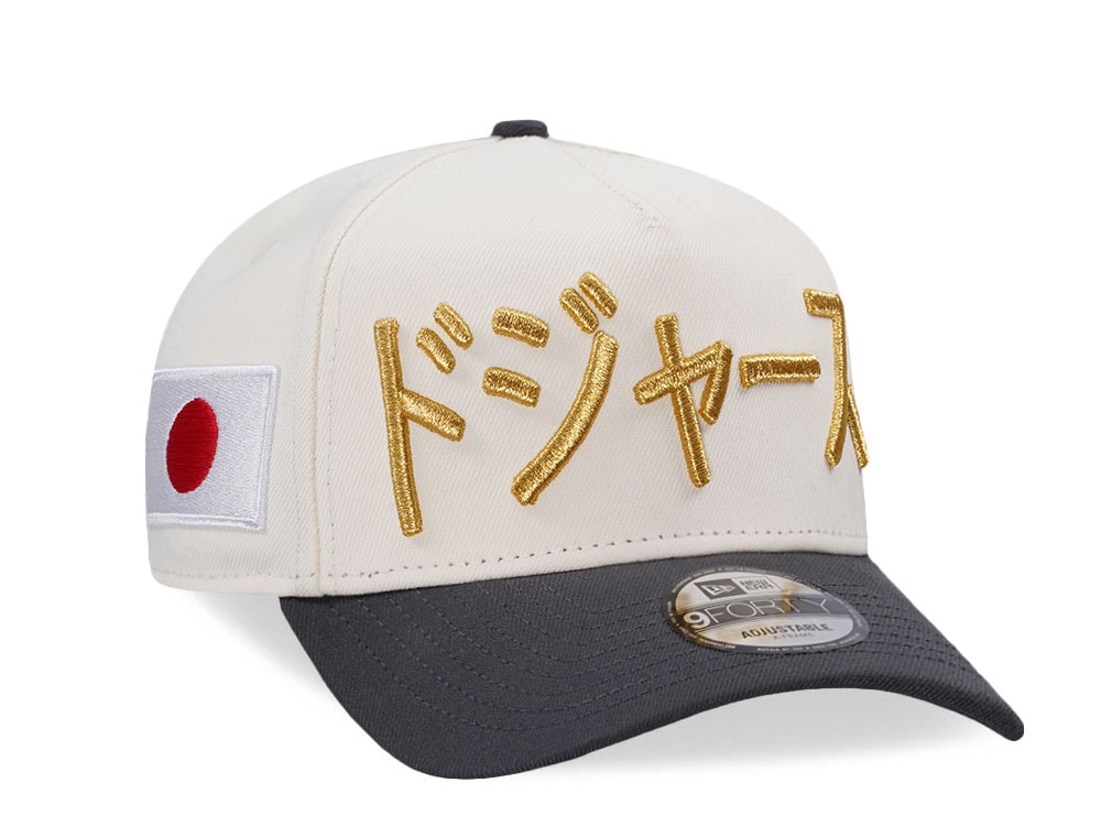 New Era Los Angeles Dodgers Japan Chrome Cement Two Tone Edition 9Forty A Frame Snapback Cap