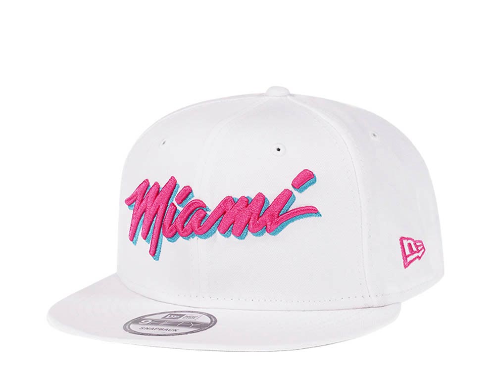 New Era Miami Heat Vice Edition White 9Fifty Snapback Cap