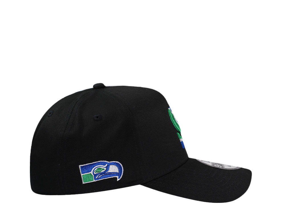 New Era Seattle Seahawks City Originals Black 9Forty A Frame Snapback Cap