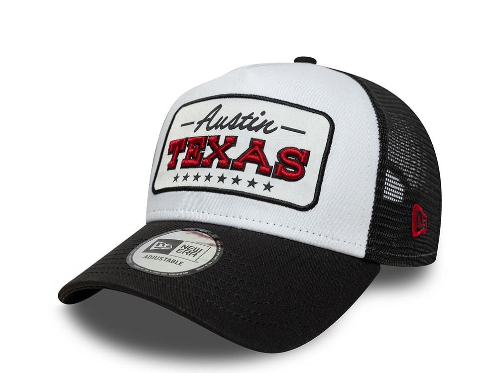 New Era Austin Texas Location Patch 9Forty A Frame Trucker Snapback Cap