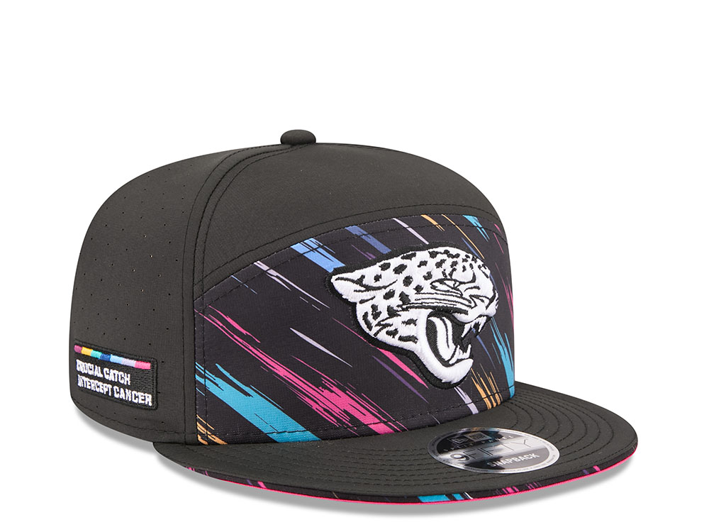 New Era Jacksonville Jaguars Crucial Catch 2026 Black Edition 9Fifty Split Panel Snapback Cap
