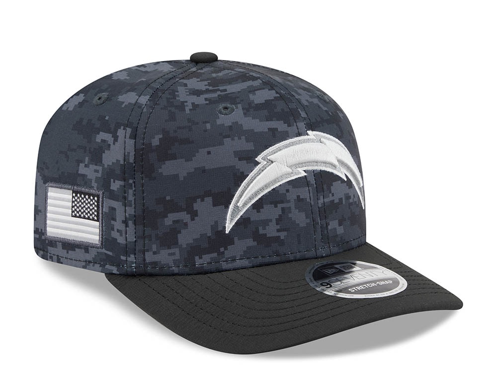 New Era Los Angeles Chargers NFL Salute to Service 2026 Digi Camo Black 9Seventy Stretch Snapback Cap