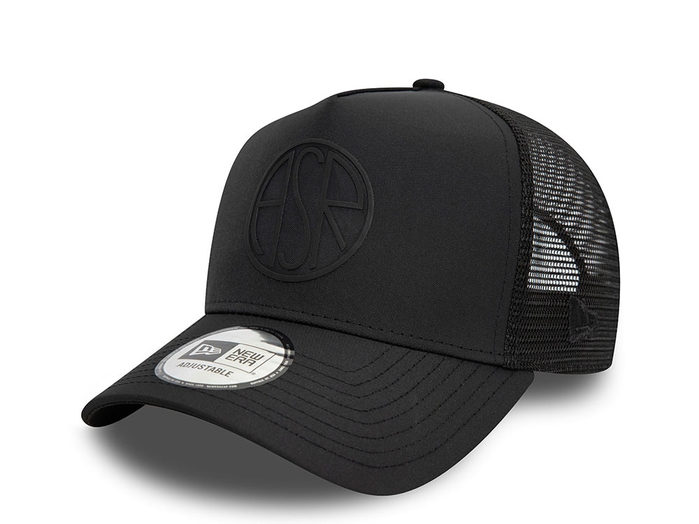 New Era AS Roma Black 9Forty A Frame Trucker Snapback Cap