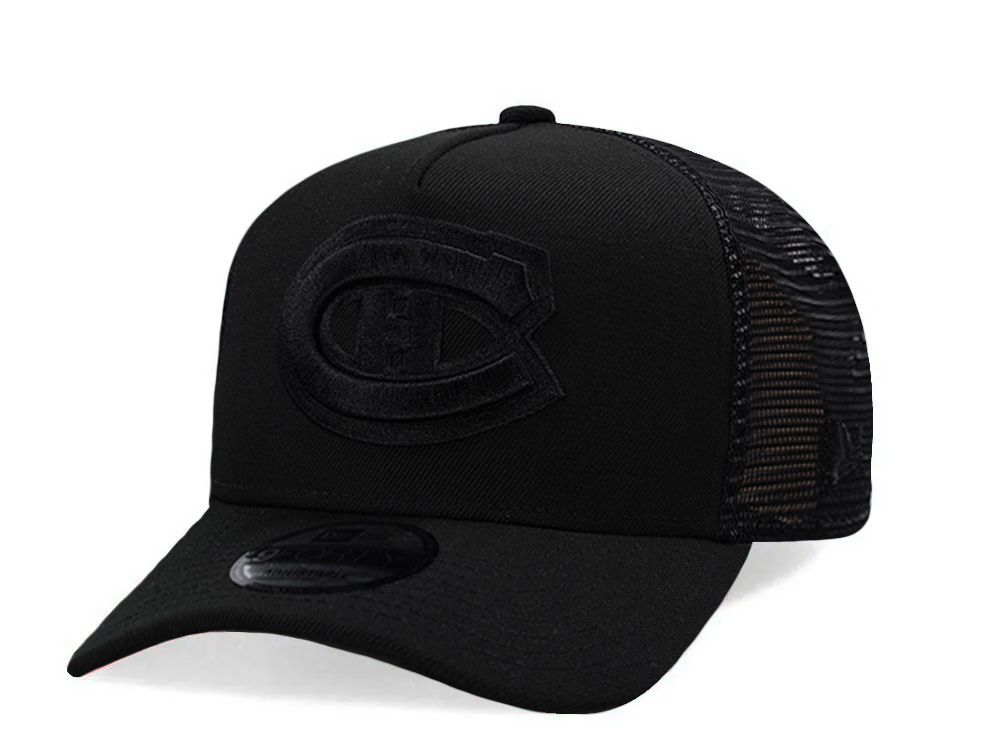 New Era Montreal Canadiens Black Prime Edition 9Forty A Frame Trucker Snapback Cap